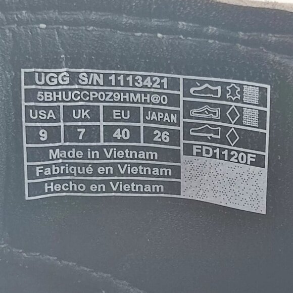 Ugg Women's Emmeth Chelsea White Jasmine Leather Boots Size 9 US - Picture 9 of 12